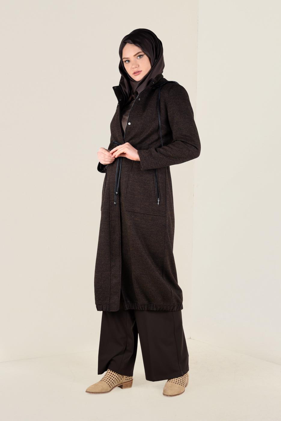 Hijab clothing BROWN ALVINA WIDE-LEG PANTS 7440