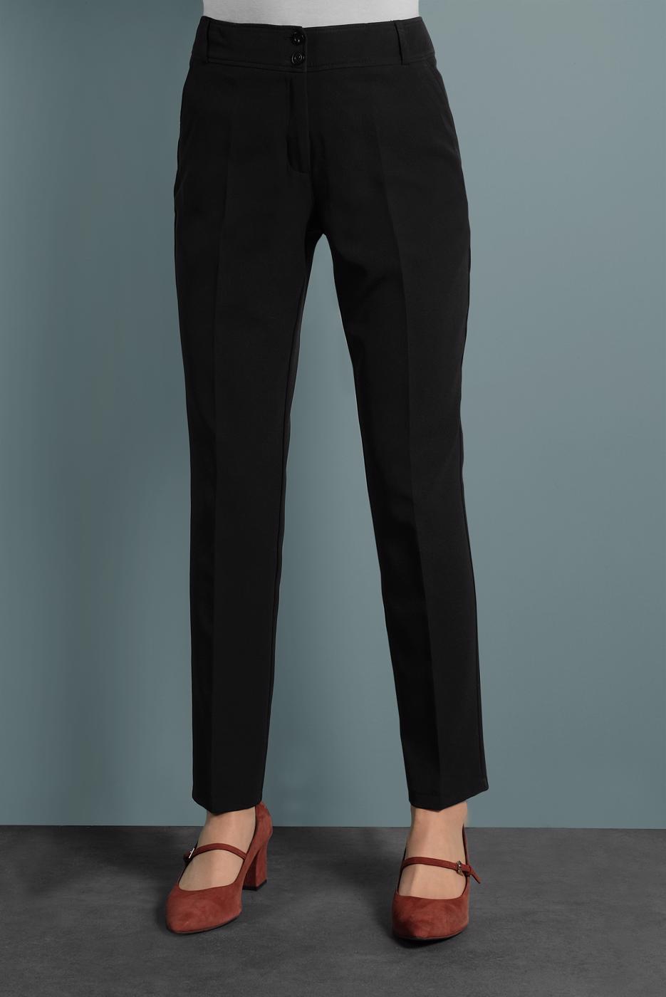 Tesettür giyim SİYAH ALVİNA CEPLİ DÜĞMELİ PANTOLON 7502