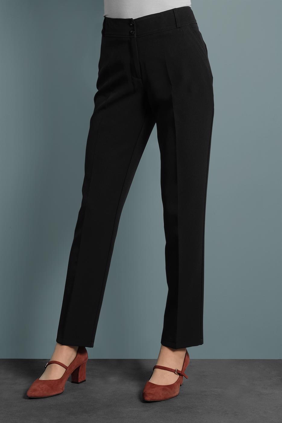 Tesettür giyim SİYAH ALVİNA CEPLİ DÜĞMELİ PANTOLON 7502