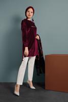 Tesettür giyim KREM ALVİNA CEPLİ DÜĞMELİ PANTOLON 7502