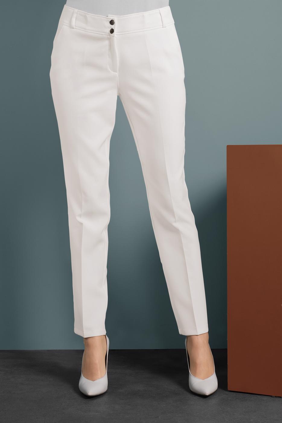 Tesettür giyim KREM ALVİNA CEPLİ DÜĞMELİ PANTOLON 7502