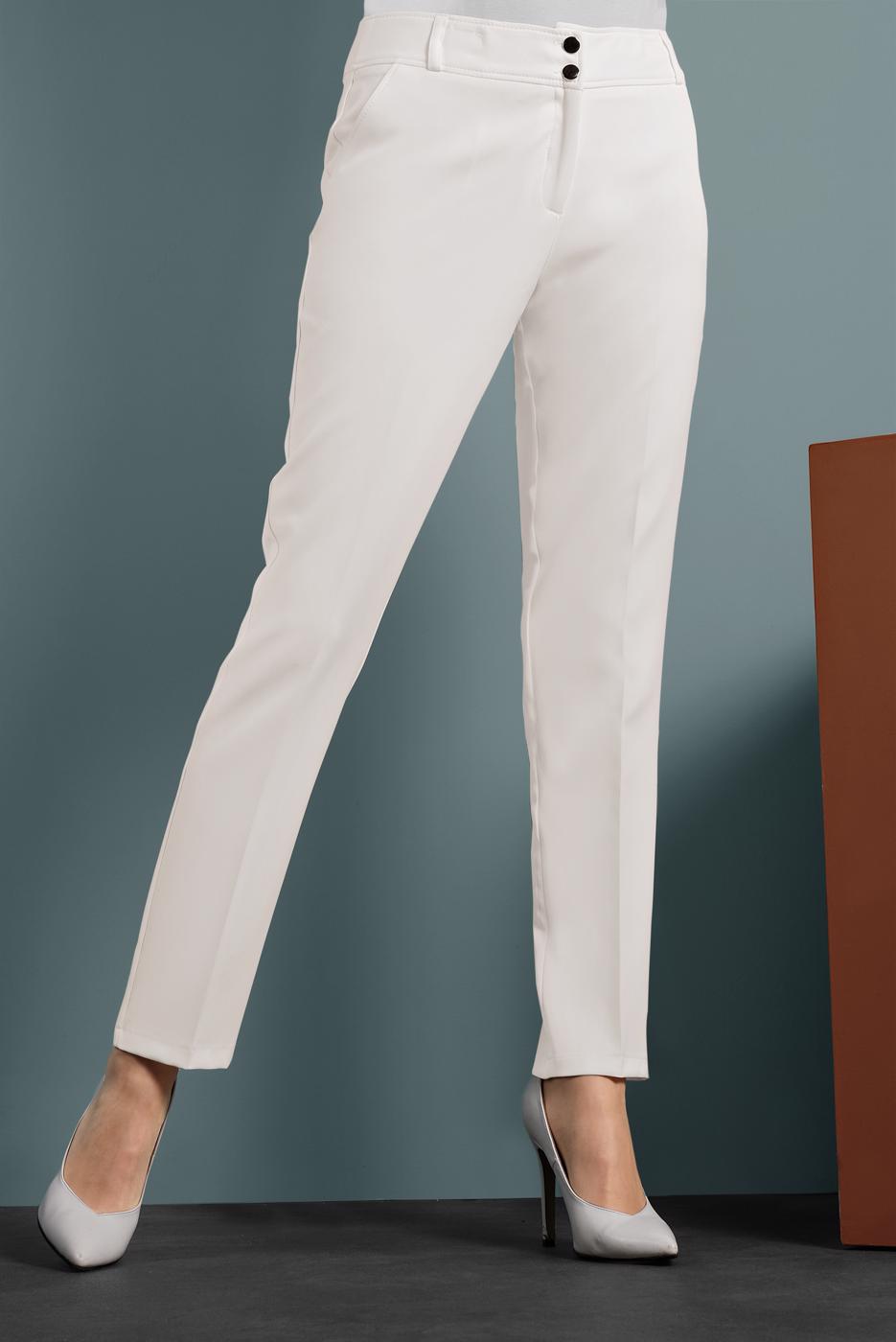 Tesettür giyim KREM ALVİNA CEPLİ DÜĞMELİ PANTOLON 7502