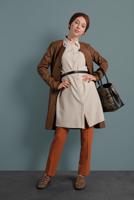 Tesettür giyim TURUNCU ALVİNA CEPLİ DÜĞMELİ PANTOLON 7502