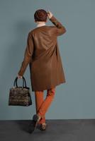 Tesettür giyim TURUNCU ALVİNA CEPLİ DÜĞMELİ PANTOLON 7502