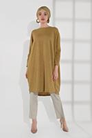 Tesettür giyim BEJ ALVİNA CEPLİ DÜĞMELİ PANTOLON 7502