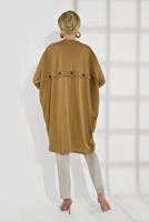 Tesettür giyim BEJ ALVİNA CEPLİ DÜĞMELİ PANTOLON 7502