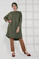 Tesettür giyim TABA ALVİNA CEPLİ DÜĞMELİ PANTOLON 7502