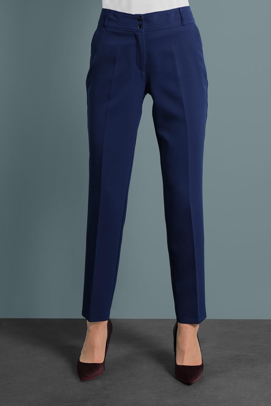 Tesettür giyim LACİVERT ALVİNA CEPLİ DÜĞMELİ PANTOLON 7502
