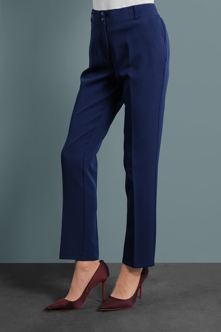 Tesettür giyim LACİVERT ALVİNA CEPLİ DÜĞMELİ PANTOLON 7502