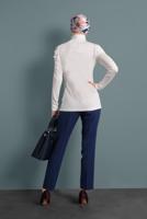 Tesettür giyim LACİVERT ALVİNA CEPLİ DÜĞMELİ PANTOLON 7502