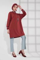 Tesettür giyim MAVİ ALVİNA CEPLİ DÜĞMELİ PANTOLON 7502