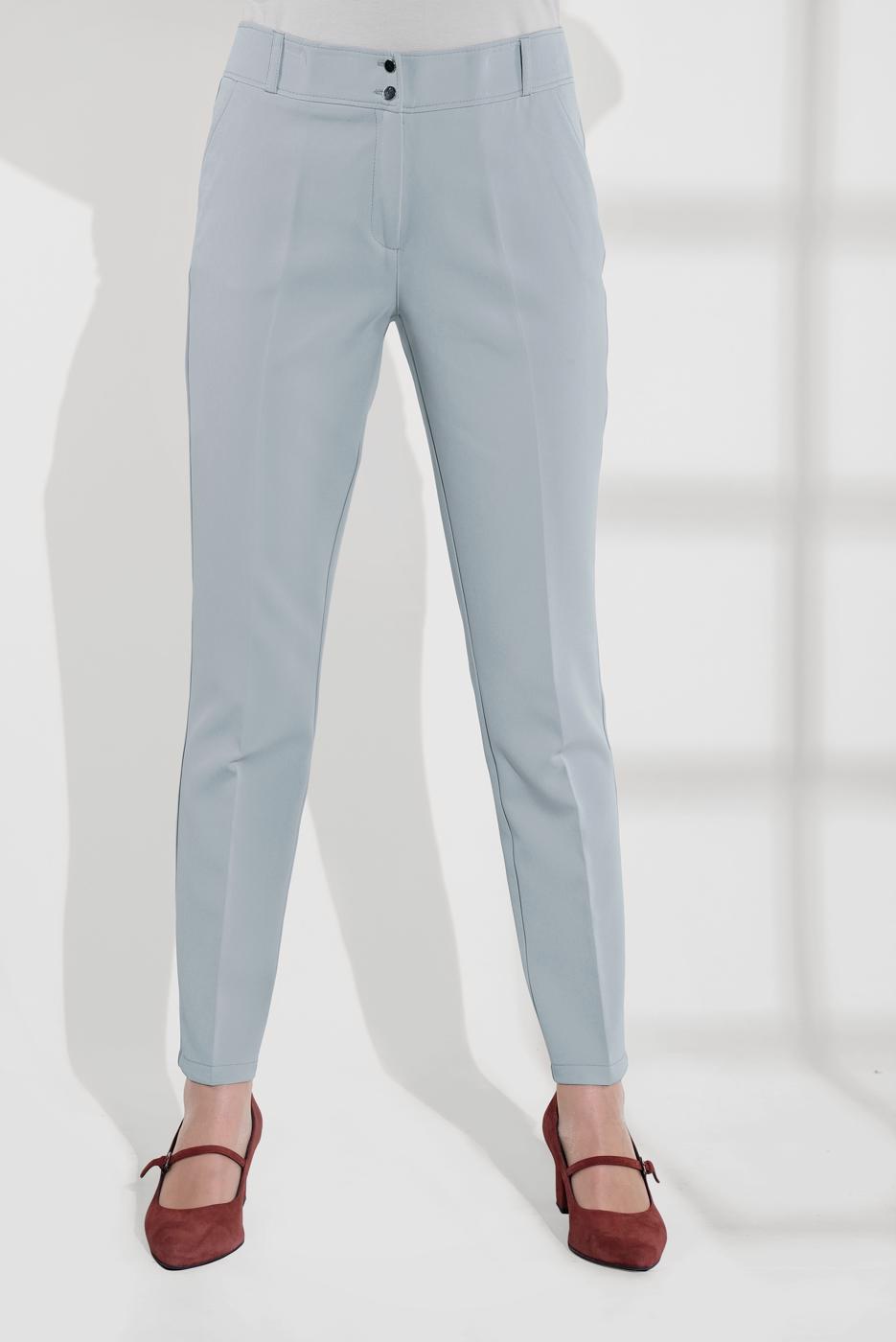 Tesettür giyim MAVİ ALVİNA CEPLİ DÜĞMELİ PANTOLON 7502