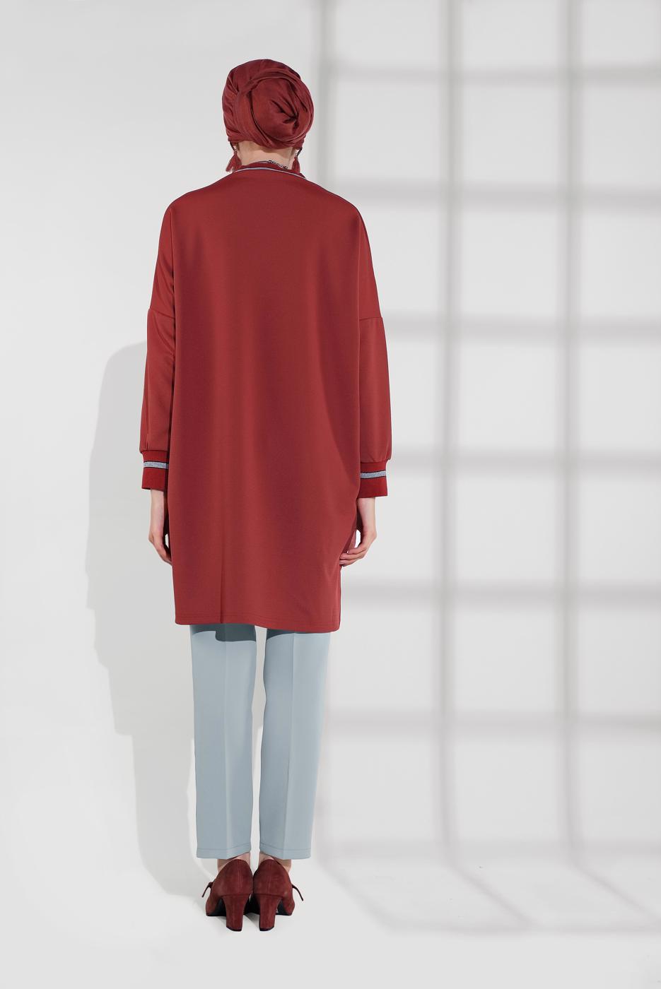 Tesettür giyim MAVİ ALVİNA CEPLİ DÜĞMELİ PANTOLON 7502