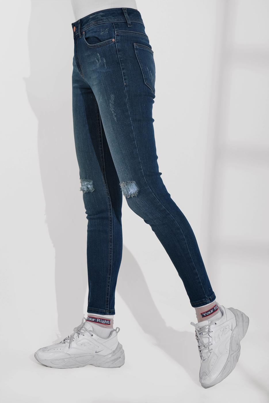 Vêtements hijab BLEU MARINE ALVINA PANTALON EN JEAN 7511 