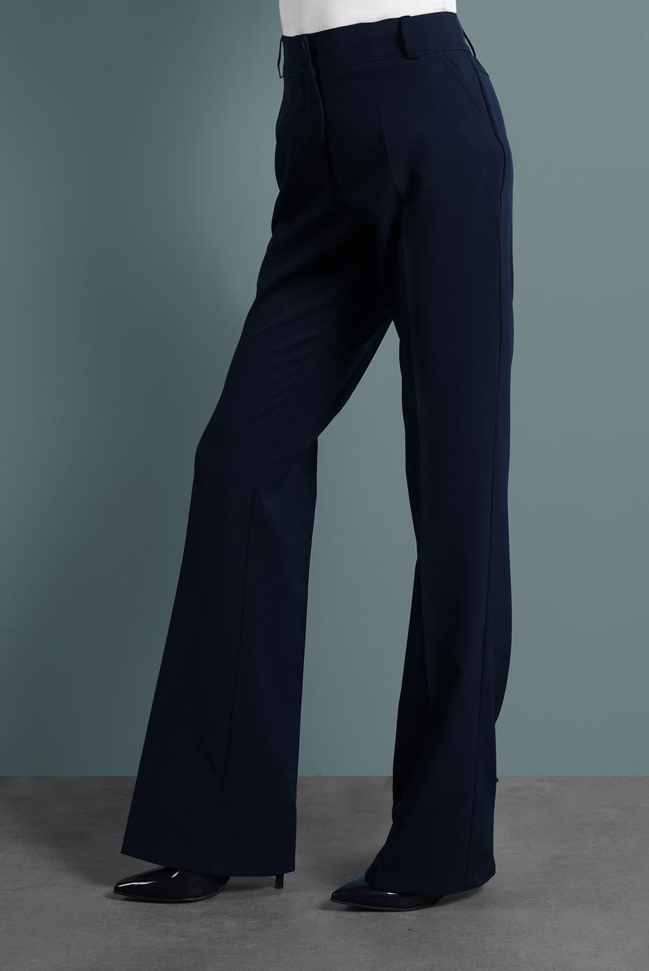 Tesettür giyim LACİVERT ALVİNA ARA BEL KUMAŞ PANTOLON 7523