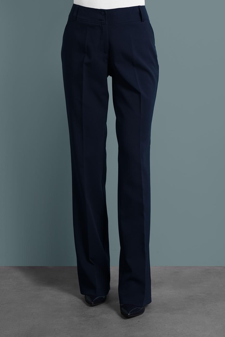 Tesettür giyim LACİVERT ALVİNA ARA BEL KUMAŞ PANTOLON 7523