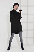 Tesettür giyim GRİ PAÇALARI PÜSKÜLLÜ DENİM PANTOLON 7529