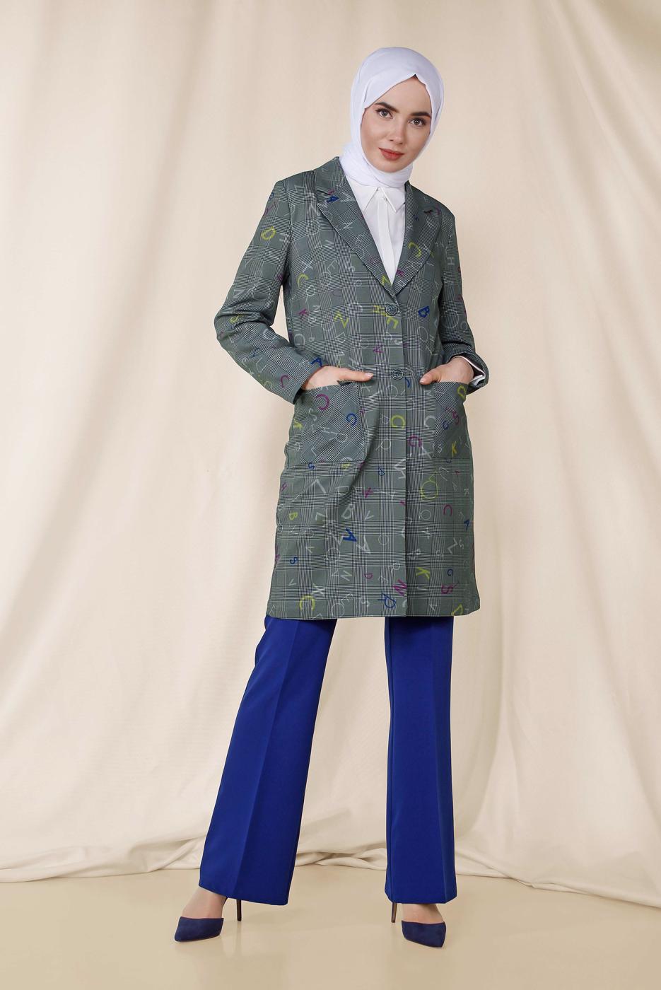 Tesettür giyim LACİVERT YÜKSEK BEL PANTOLON 7548
