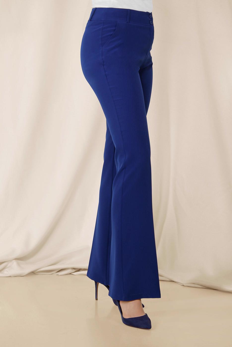 Tesettür giyim LACİVERT YÜKSEK BEL PANTOLON 7548