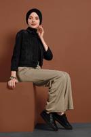 Tesettür giyim ALTIN ALVİNA SİMLİ PANTOLON 7550