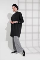 Tesettür giyim GÜMÜŞ ALVİNA SİMLİ PANTOLON 7550