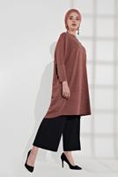 Tesettür giyim SİYAH ALVİNA YÜKSEK BEL KUMAŞ PANTOLON T 7551