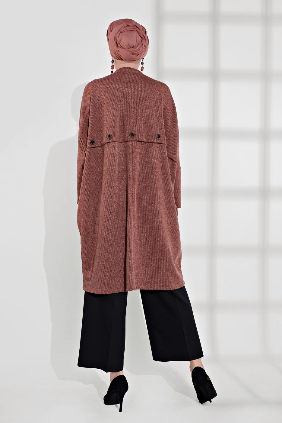 Tesettür giyim SİYAH ALVİNA YÜKSEK BEL KUMAŞ PANTOLON T 7551