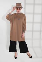 Tesettür giyim SİYAH ALVİNA GENİŞ PAÇA CEPLİ PANTOLON 7568