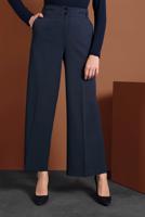 Tesettür giyim LACİVERT ALVİNA GENİŞ PAÇA CEPLİ PANTOLON 7568