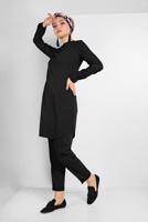 Tesettür giyim SİYAH BOL KESİM PANTOLON 7569