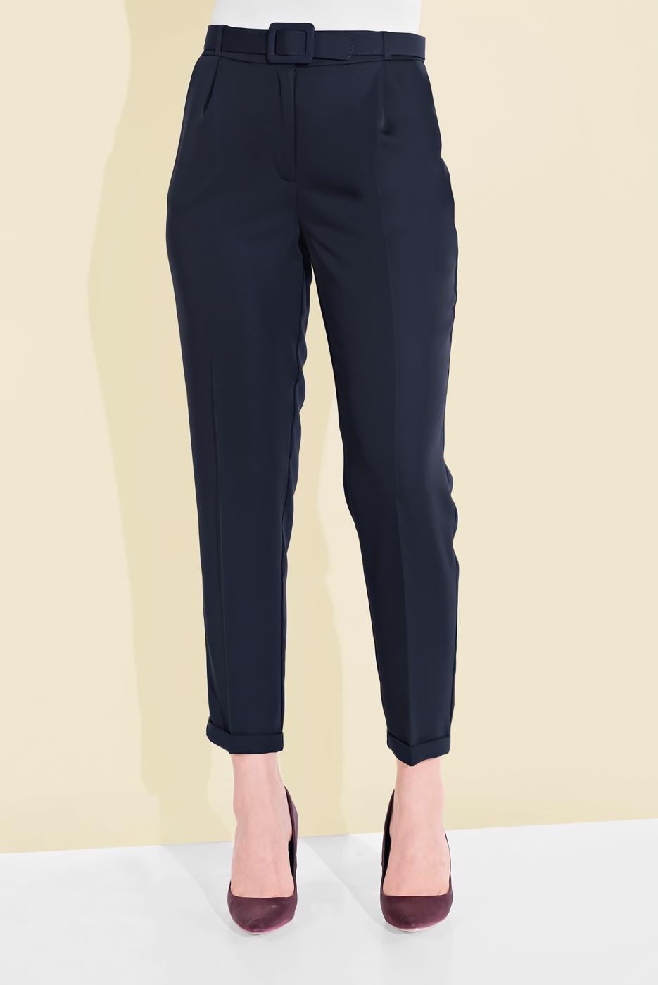 Tesettür giyim LACİVERT BOL KESİM PANTOLON 7569