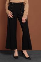 Tesettür giyim SİYAH ALVİNA GENİŞ PAÇA PANTOLON 7578