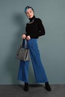 Tesettür giyim LACİVERT ALVİNA GENİŞ PAÇA PANTOLON 7578