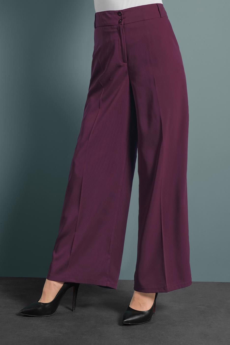 Tesettür giyim MÜRDÜM ALVİNA ARA BEL KUMAŞ PANTOLON 7580