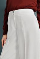 Tesettür giyim KREM ALVİNA YANLARI TAŞ ŞERİT DETAYLI PANTOLON 7582 