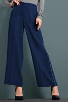 Tesettür giyim LACİVERT ALVİNA YANLARI TAŞ ŞERİT DETAYLI PANTOLON 7582 