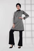 Tesettür giyim SİYAH KUMAŞ PANTOLON 7585