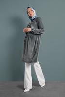 Tesettür giyim KREM KUMAŞ PANTOLON 7585