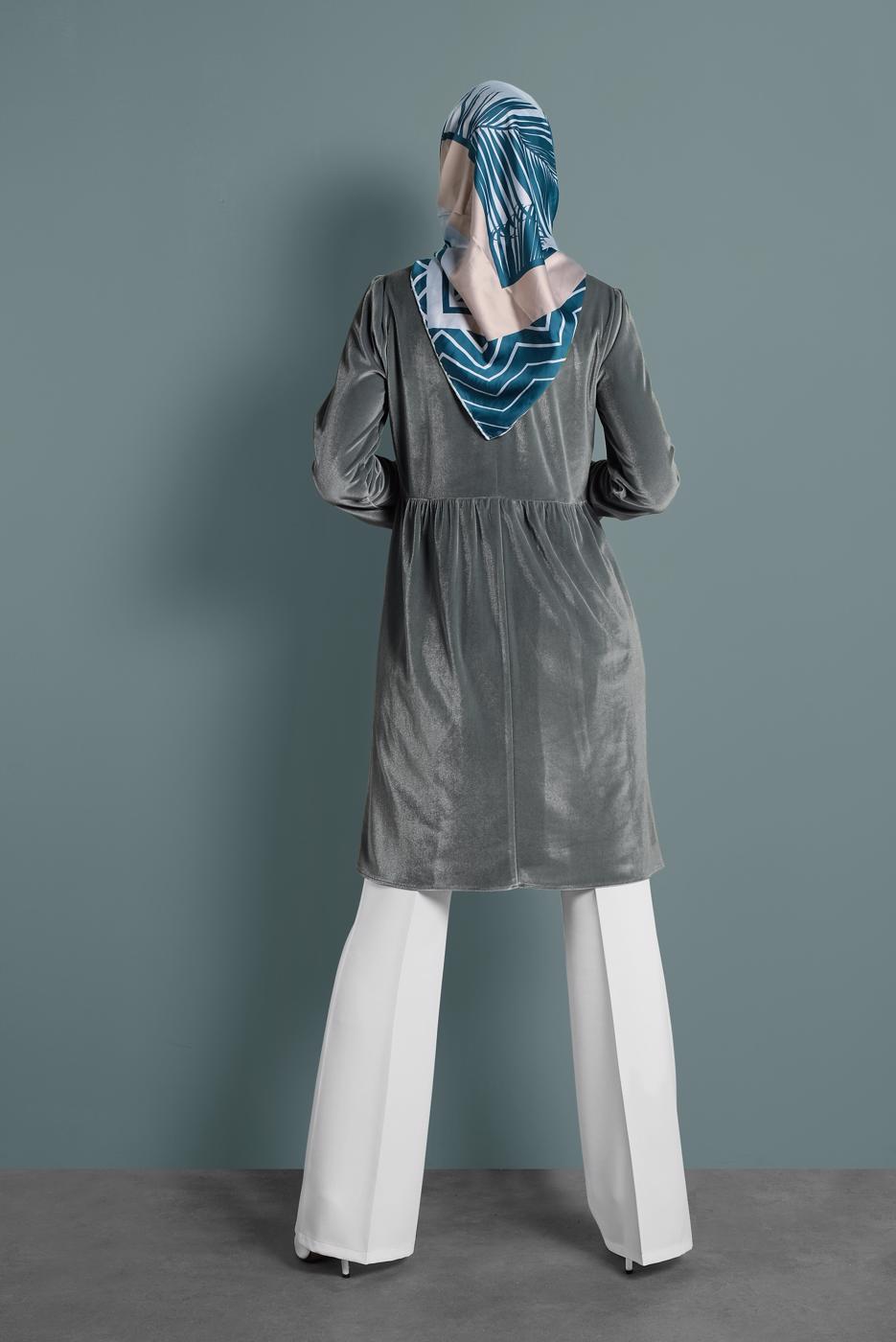 Tesettür giyim KREM KUMAŞ PANTOLON 7585