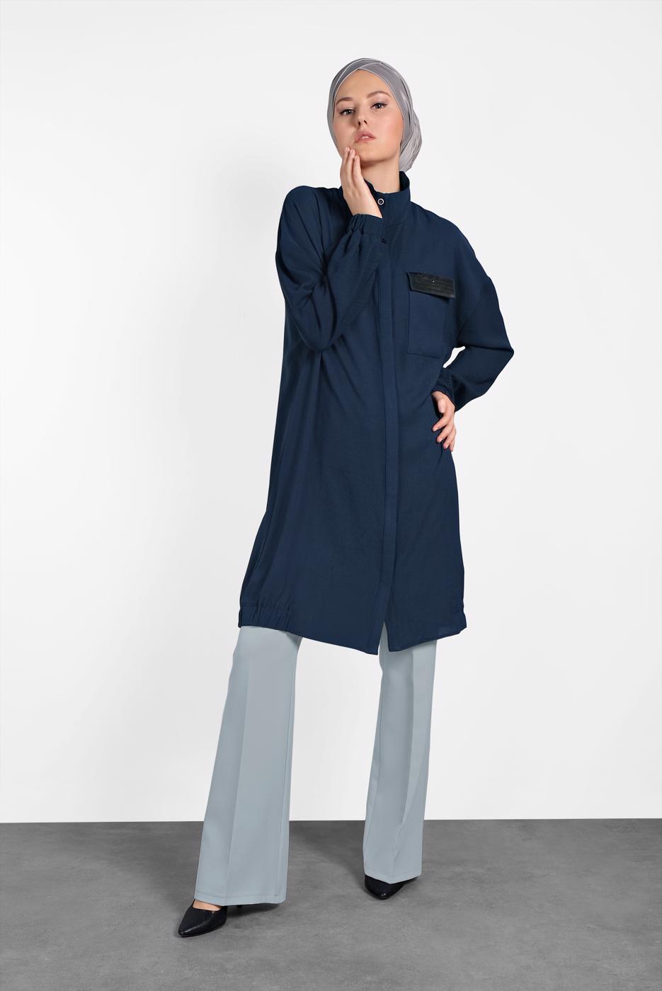 Tesettür giyim GRİ KUMAŞ PANTOLON 7585