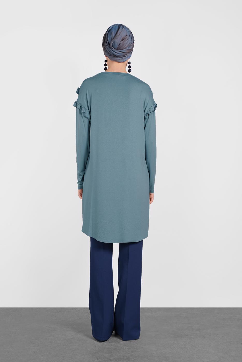 Tesettür giyim LACİVERT KUMAŞ PANTOLON 7585