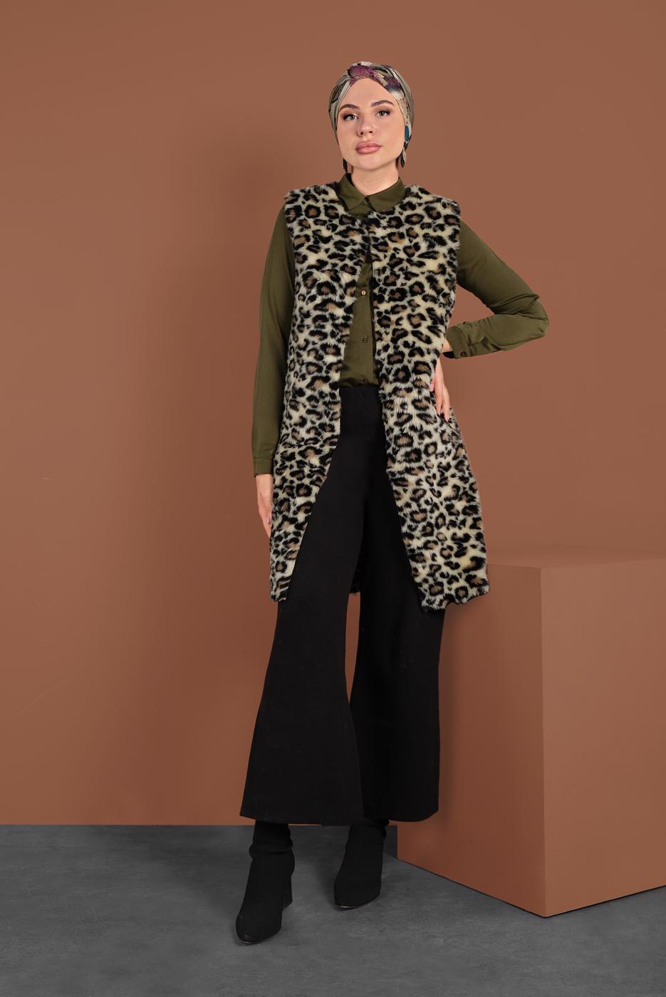 Tesettür giyim SİYAH BELİ LASTİKLİ GENİŞ PAÇA PANTOLON 7701