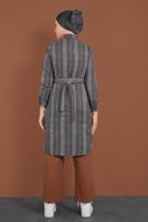 Tesettür giyim KAHVE BELİ LASTİKLİ GENİŞ PAÇA PANTOLON 7701