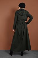 Hijab clothing BLACK ZIPPED TOPCOAT 1356 