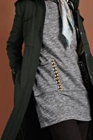 Hijab clothing BLACK ZIPPED TOPCOAT 1356 