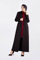 Tesettür giyim MÜRDÜM GİZLİ ÇITÇIT VE FERMUARLI PARDESÜ 1358