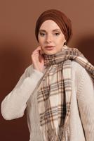 Hijab clothing BEIGE KNIT DRESS SUIT 0501 