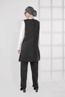 Tesettür giyim GRİ YIRTMAÇLI ERKEK YAKA 3&prime;LÜ TAKIM 5755-1