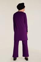 Tesettür giyim MOR  ŞERİT DETAYLI PANTOLONLU TAKIM 4558 