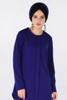 Tesettür giyim LACİVERT BİSİKLET YAKA 2&prime;Lİ PANTOLON TAKIM 4561